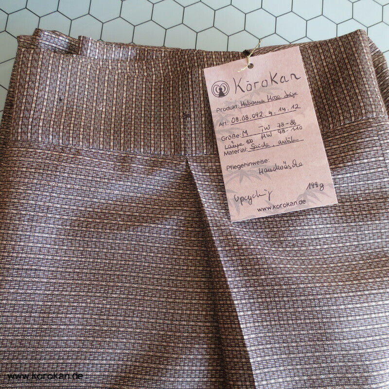 Hakama artige Hose, Kasuri Tsumugi Seide