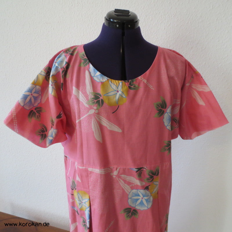 Libelle und Ackerwinden Yukata Baumwolle Zero Waste Kosode Sommerkleid