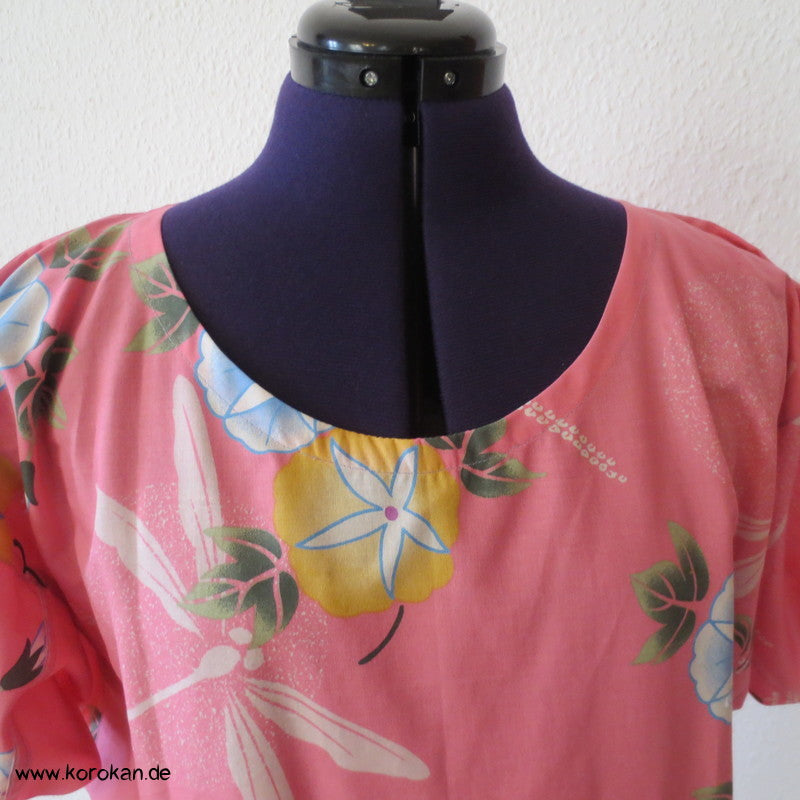 Libelle und Ackerwinden Yukata Baumwolle Zero Waste Kosode Sommerkleid