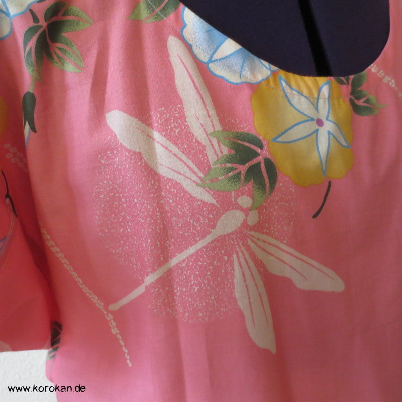 Libelle und Ackerwinden Yukata Baumwolle Zero Waste Kosode Sommerkleid