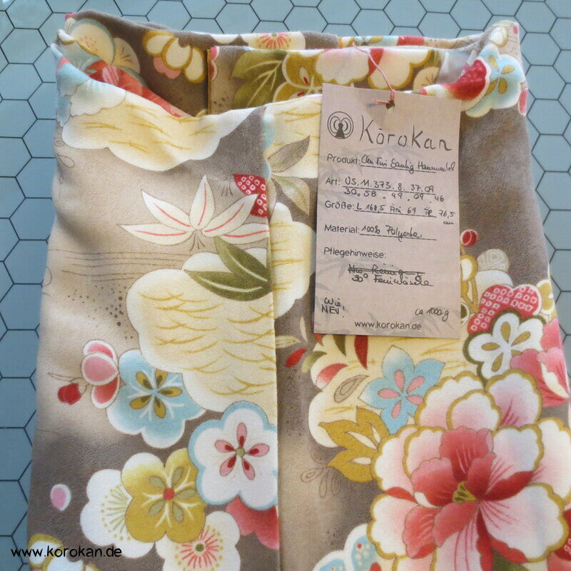 japanischer samtiger Synthetik Velour Chu Furisode Kimono, Hausmantel