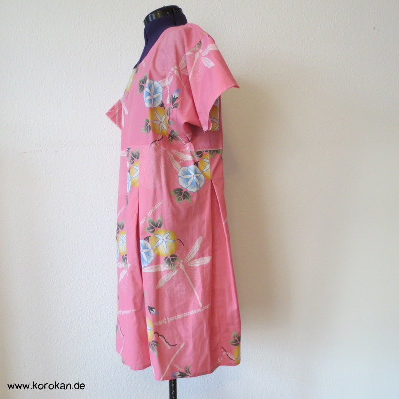 Libelle und Ackerwinden Yukata Baumwolle Zero Waste Kosode Sommerkleid