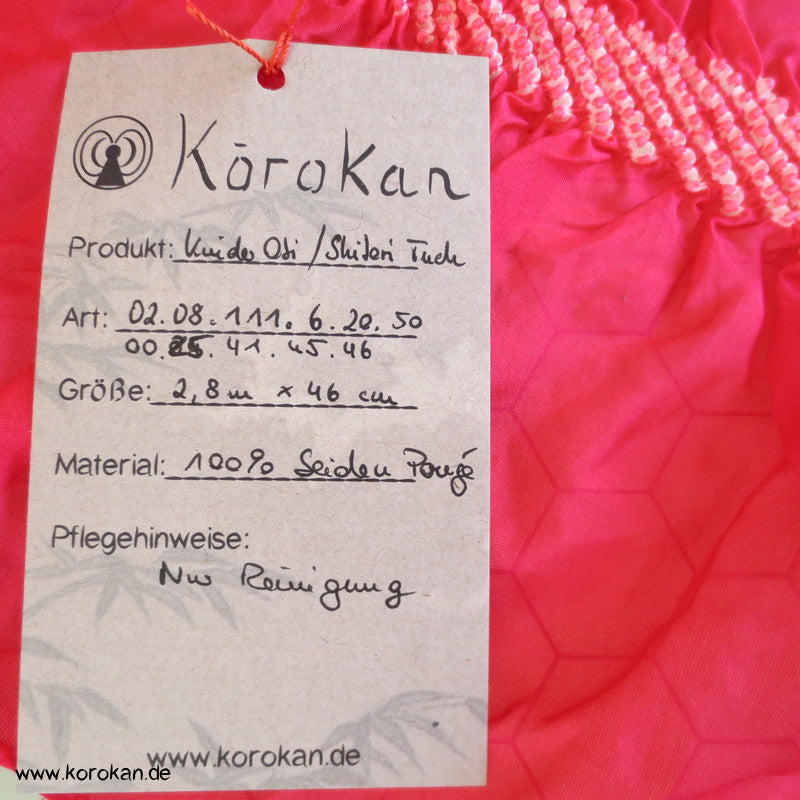 Shibori Pongé Schaltuch Mädchen Obi