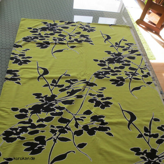 Schattenriss Zweige auf lime Baumwoll Jersey