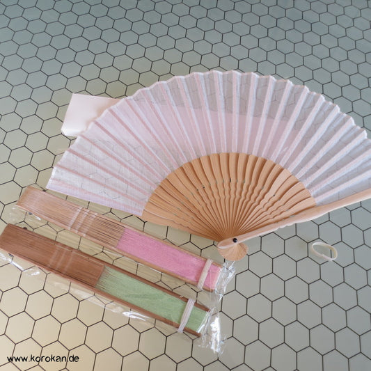 halbtransparente Baumwolle auf Bambus - Jigami Fächer