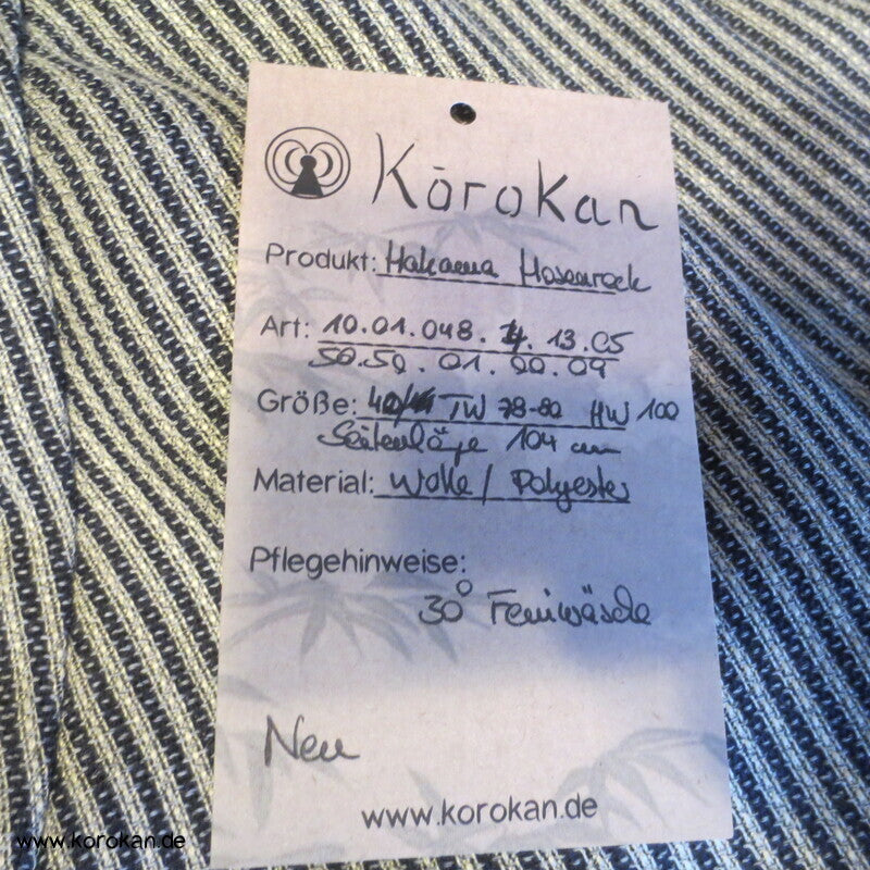 Hakama - Hosenrock - gestreifte Wollmischung