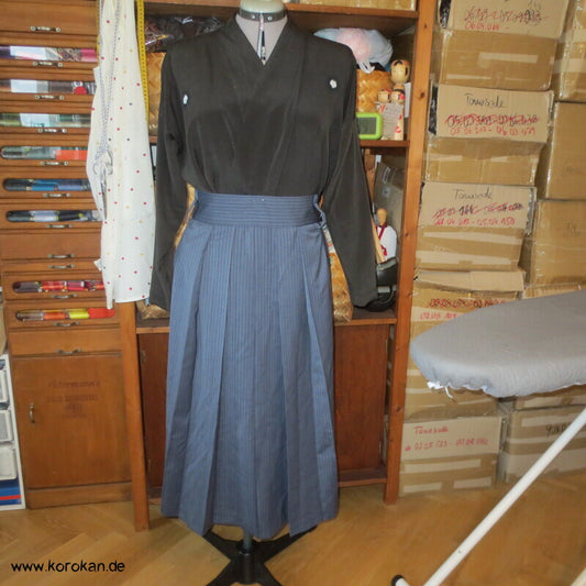 Hakama - Hosenrock - gestreifte Cool Wool Schurwolle
