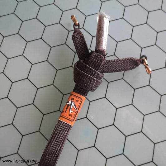 Seide, dunkelbraun Haori Himo für Männer