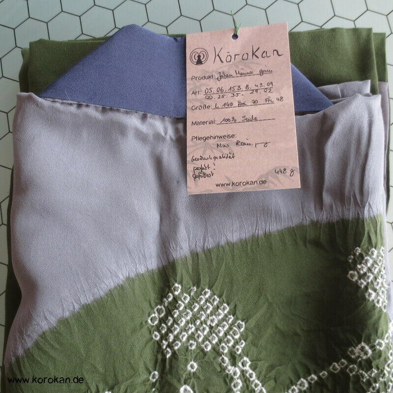Shibori Nebel, Fächer Juban Unterkimono, Seide