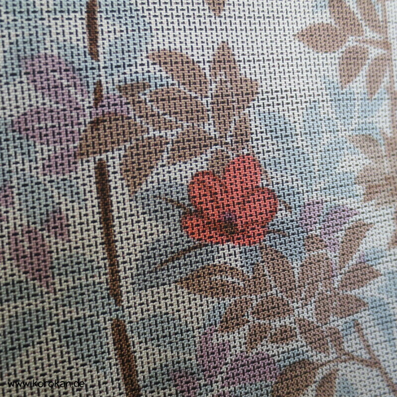 gedruckte Zweige Oshima Tsumugi Seiden Kimono