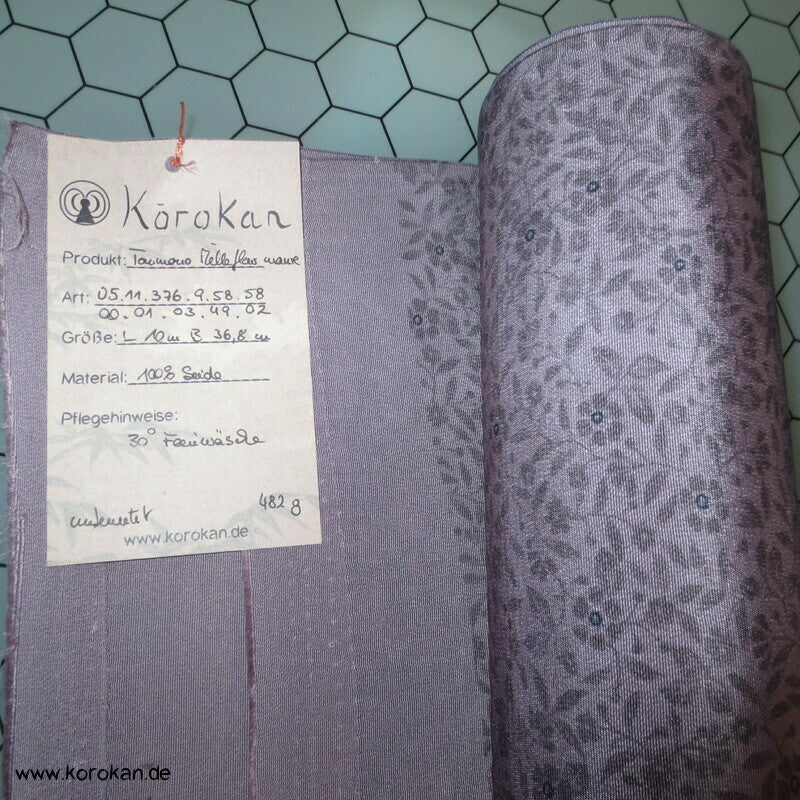 millefleur mauve Kimono Chirimen Crepe Seide