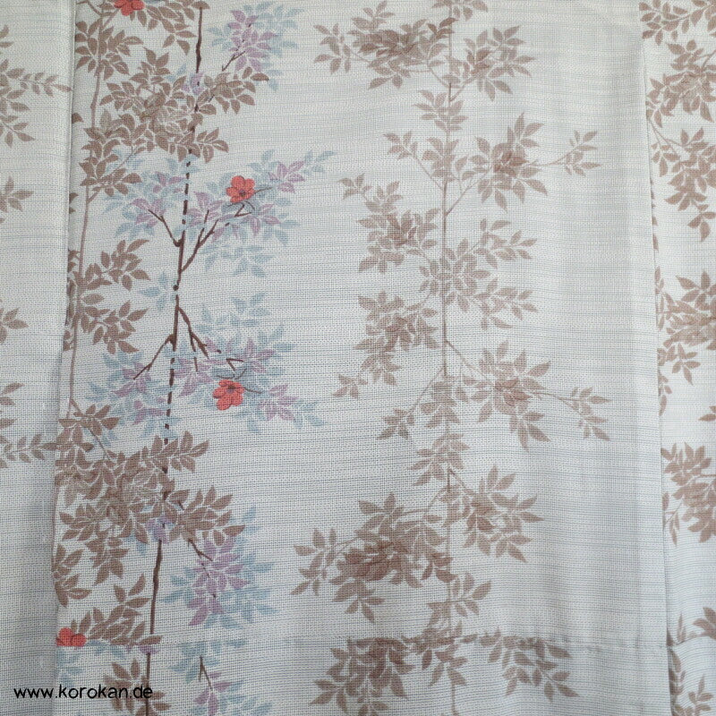 gedruckte Zweige Oshima Tsumugi Seiden Kimono