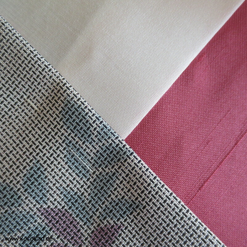 gedruckte Zweige Oshima Tsumugi Seiden Kimono