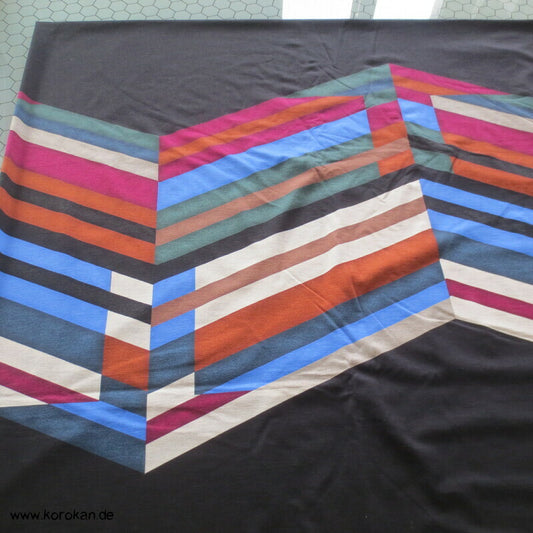 buntes Zick Zack Viscose Jersey