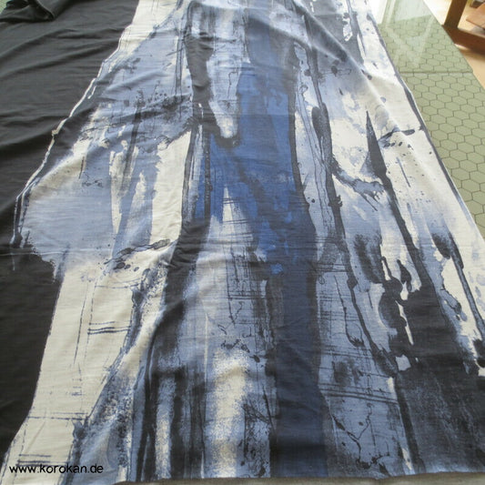 blaue Baumborke Viscose Jersey