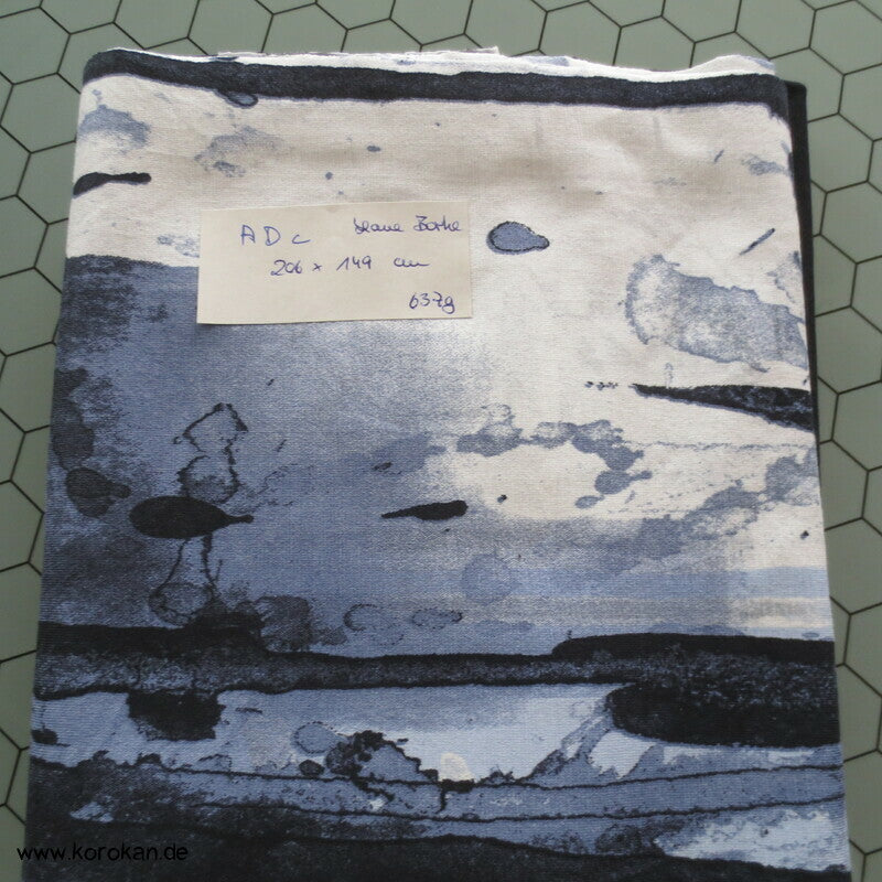 blaue Baumborke Viscose Jersey