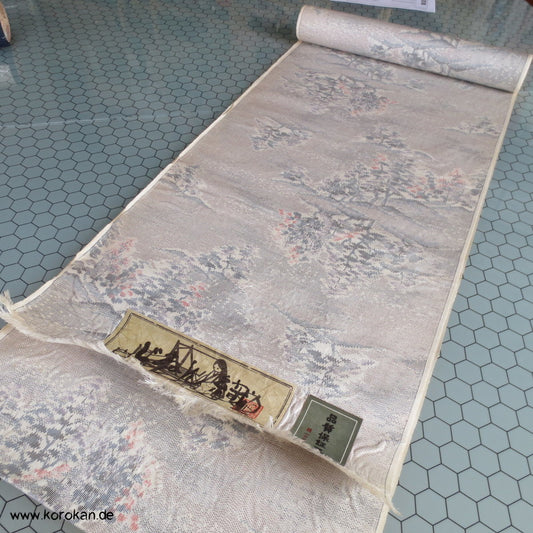 Waldmuster Kasuri Tsumugi Seide Tanmono