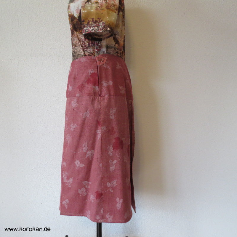 Blätterjacquard Wolle/ Seide/ Cupro Sattelrock
