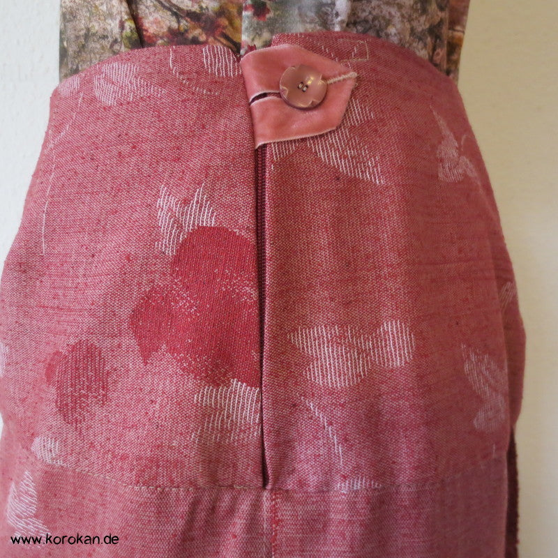 Blätterjacquard Wolle/ Seide/ Cupro Sattelrock