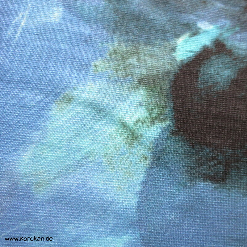 blaue Riesenblüte Viscose Jersey