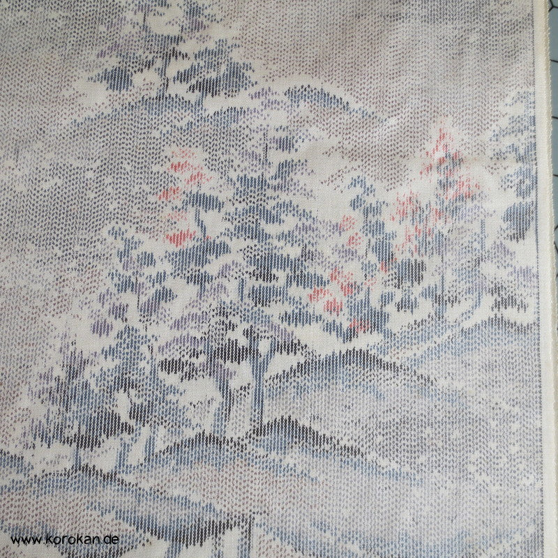 Waldmuster Kasuri Tsumugi Seide Tanmono