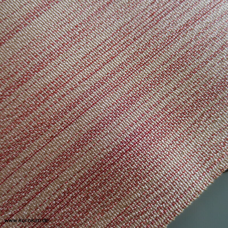 Tanmono Ori Rose auf Streifen - Seide Lurex
