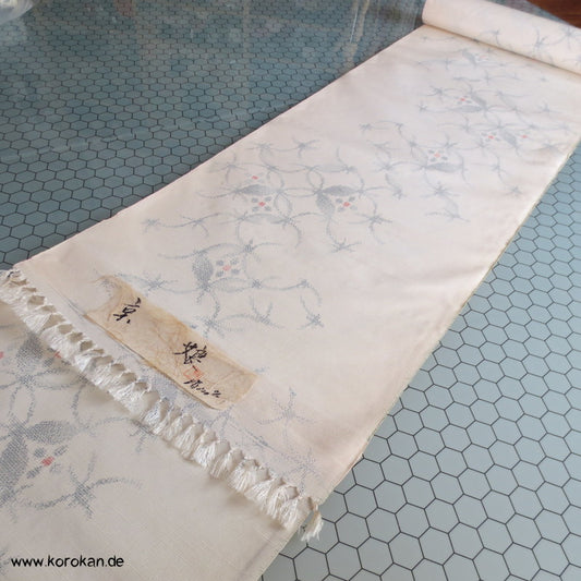 Shippo Kasuri Tsumugi Kimono Seide