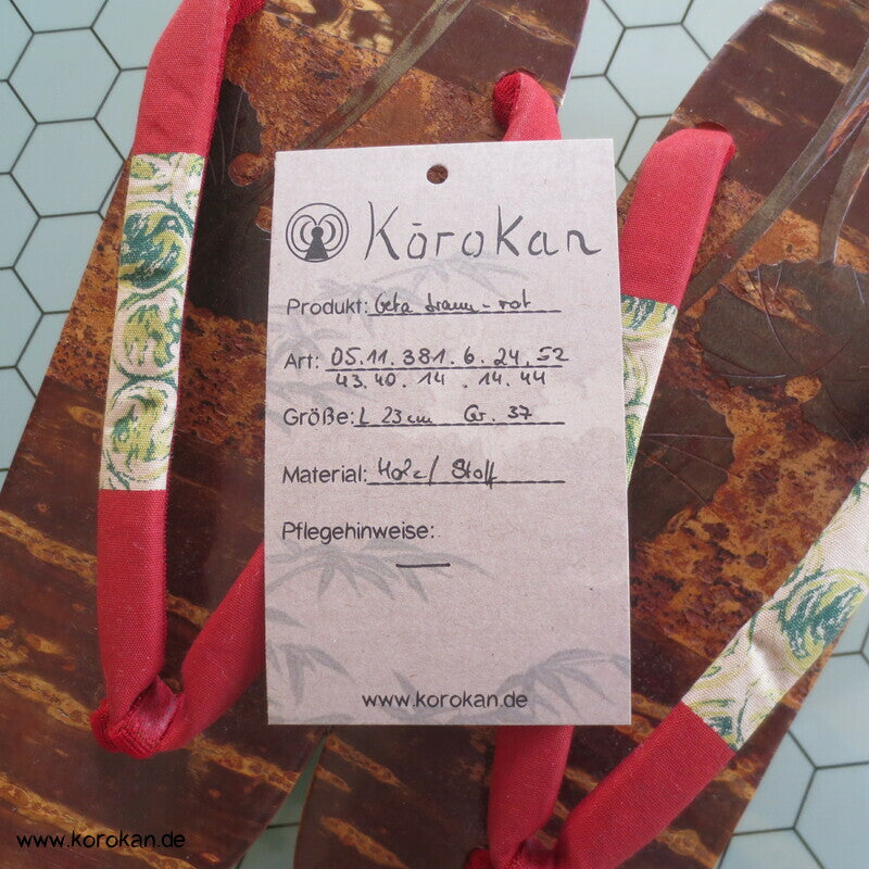 Vintage unbenutzte Geta für Frauen - geschnitzte Innensohle