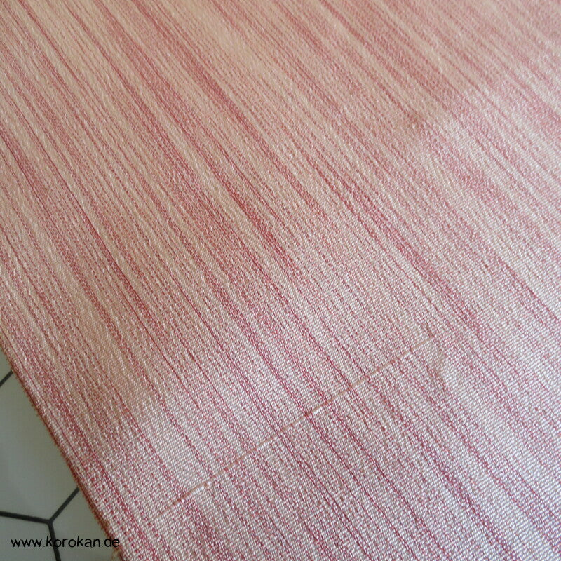 Tanmono Ori Rose auf Streifen - Seide Lurex