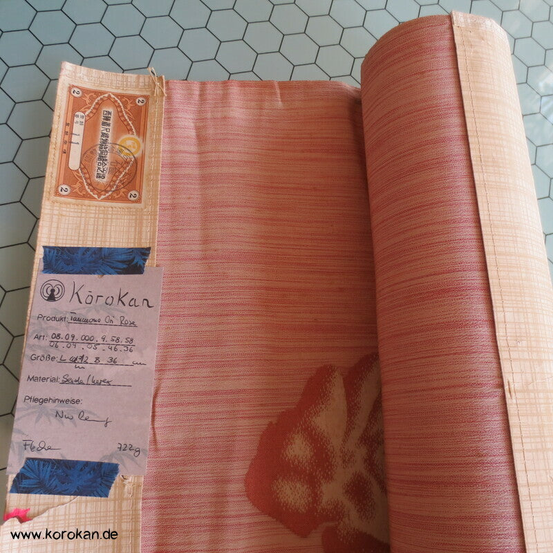 Tanmono Ori Rose auf Streifen - Seide Lurex