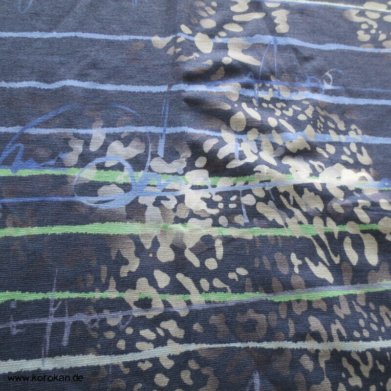 Blütenstreifen Kringel Viscose Jersey
