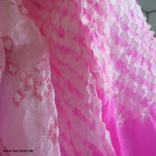 Shibori, pink Himo - Bindeband, Seide