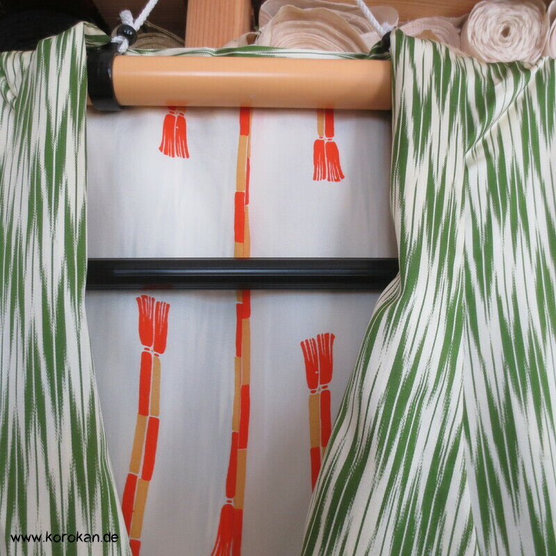 Pfeilmuster Kasuri Seide Michiyuki Japan Kimono Regenmantel