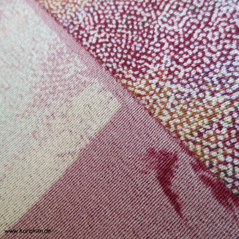 Edo Komon feine Muster Farbchangierende Seidencrepe Stoffrolle