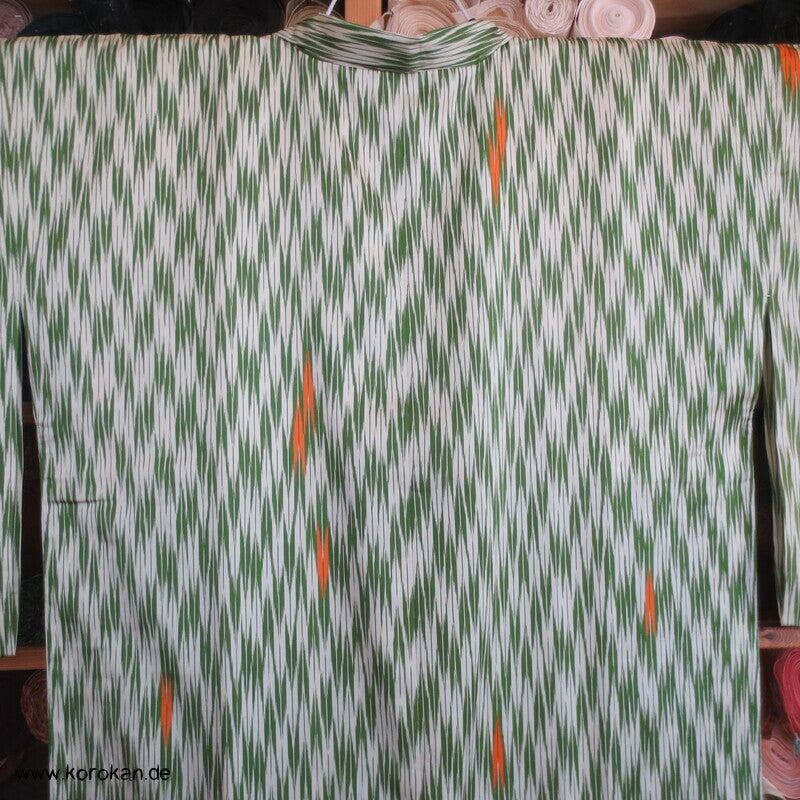 Pfeilmuster Kasuri Seide Michiyuki Japan Kimono Regenmantel