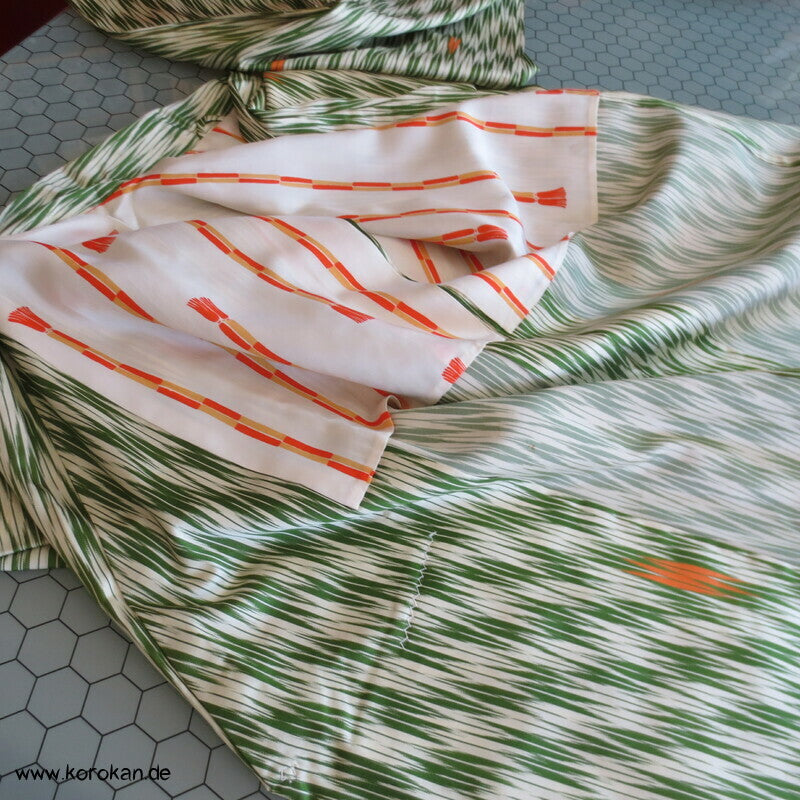 Pfeilmuster Kasuri Seide Michiyuki Japan Kimono Regenmantel