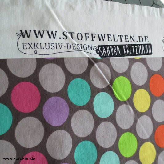 Bunte Punkte Baumwolljersey von Stoffwelten
