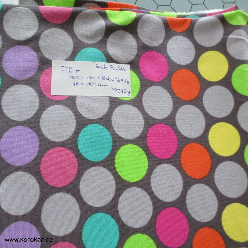 Bunte Punkte Baumwolljersey von Stoffwelten