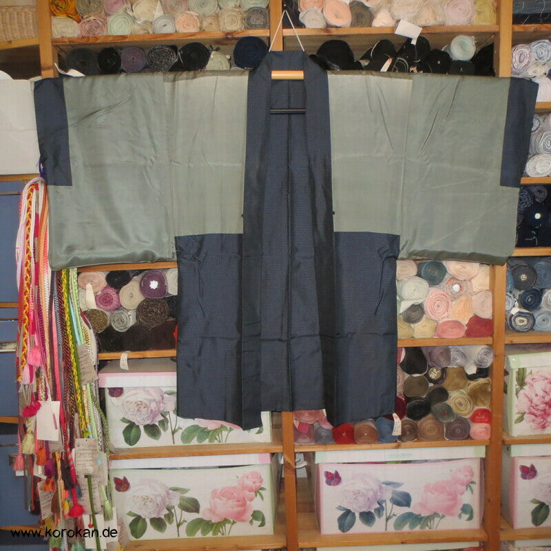 Oshima Tsumugi Seide Kimono + Haori Ensemble