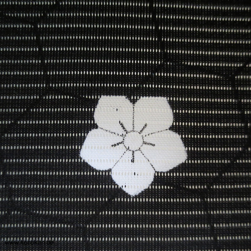 schwarzer Rho Seidenstoff mit 5 Mon