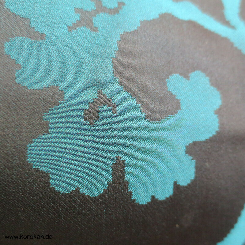 türkise Arabesken Michiyuki Seiden Kimono Mantel