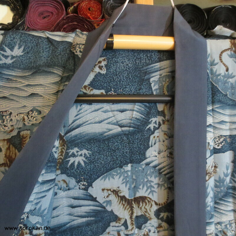 junge Tiger am Meer Wollmuslin, Juban Kimono