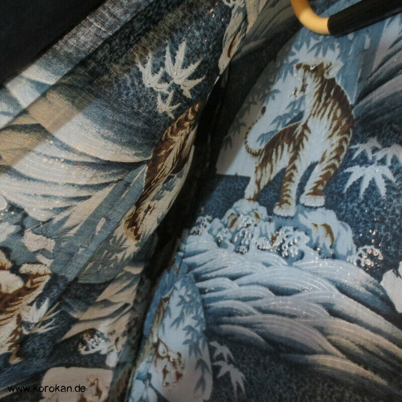 junge Tiger am Meer Wollmuslin, Juban Kimono
