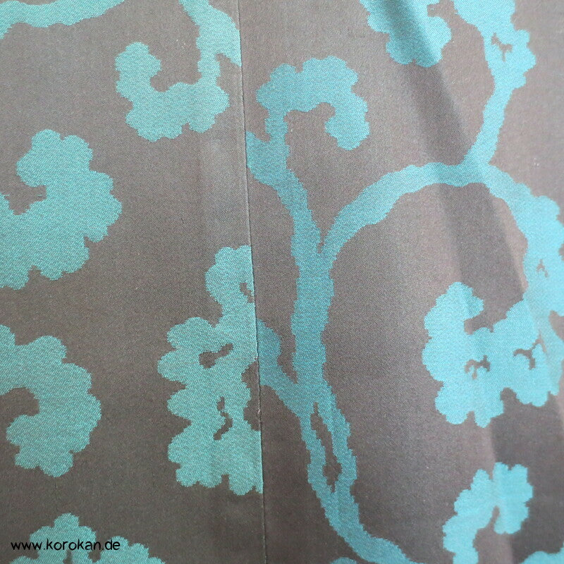 türkise Arabesken Michiyuki Seiden Kimono Mantel