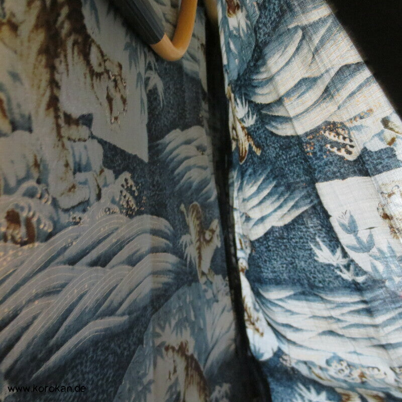 junge Tiger am Meer Wollmuslin, Juban Kimono