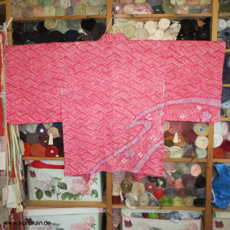 Wellen und Zacken Full Shibori Haori