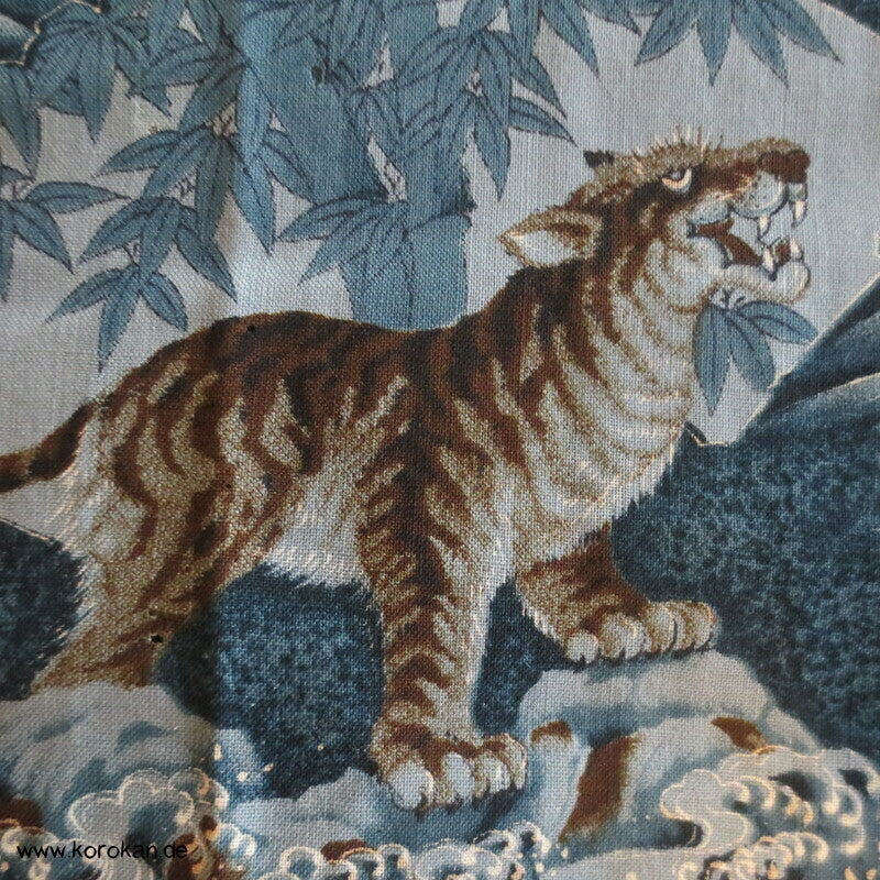 junge Tiger am Meer Wollmuslin, Juban Kimono