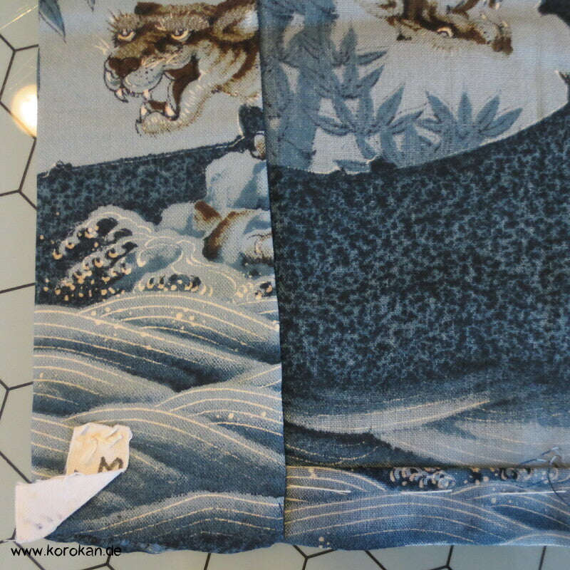 junge Tiger am Meer Wollmuslin, Juban Kimono