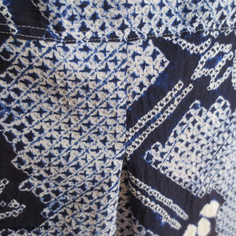Arimatsu Shibori Kimono Baumwolle Zero Waste Kosode Sommerkleid