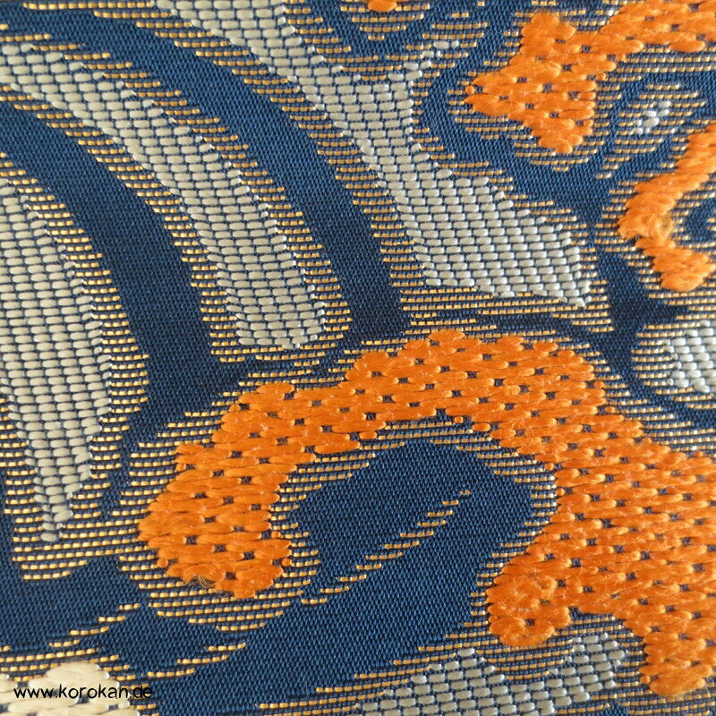 wilde bunte Wellen auf dunkelblau Nagoya Obi